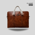 Mont Blanc Men's Laptop Bag - Chocolate. 