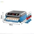 Automatic Egg Incubator Easy Cleaning Chicken Hatcher for Quail Goose Pigeon 48 Eggs.