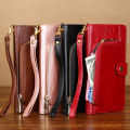【3C VictoryEagle】Case Oppo A16 casing wallet flip case phone TPU back cover zipper card.