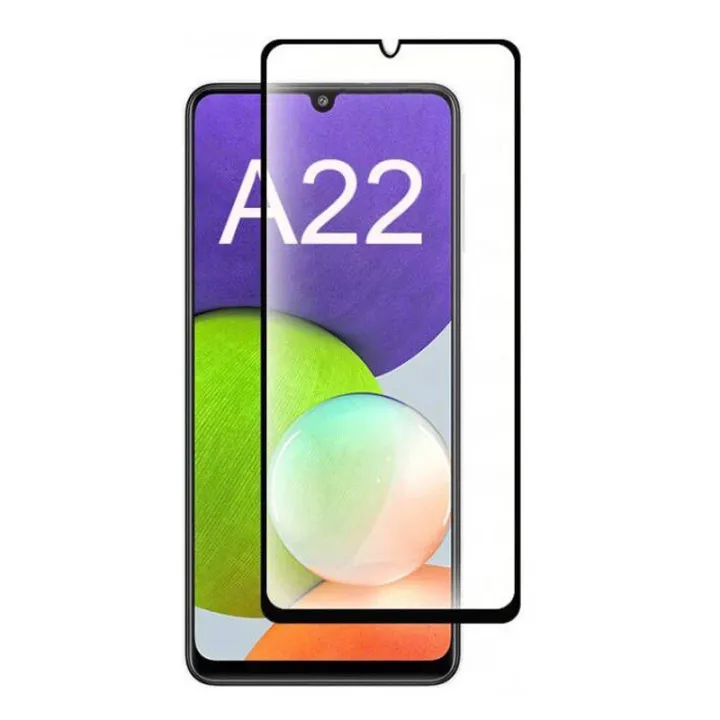 Samsung%20Galaxy%20A22%20Full%20Glue%20Tempered%20Glass%20Screen%20Protector%20Transparent%20l1246%20-%20Image%202