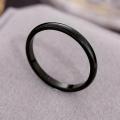 Black Fashionable Round Stainless Steel Finger Ring For Men. 