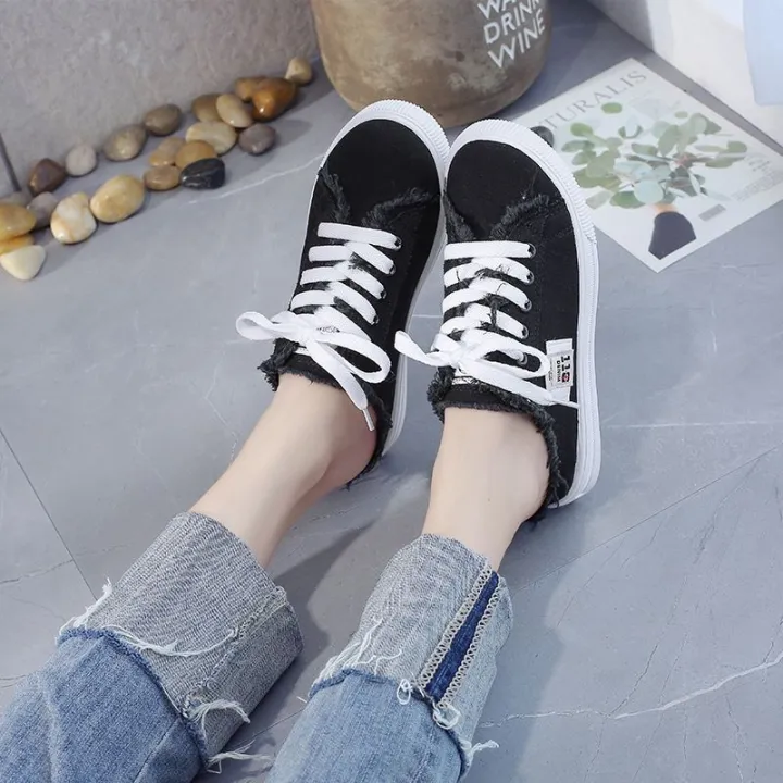 2023Spring%20and%20Summer%20New%20Canvas%20Shoes%20Female%20Students%20Half%20Slippers%20Slip-on%20Lofter%20Versatile%20Breathable%20Casual%20White%20Shoes%20Fashion%20-%20Image%205