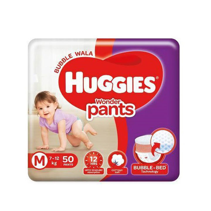 Huggies_Wonder Pants (Bubble Bed) (M-Size) 50 pcs ( 7-12 kg)