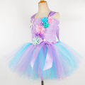 Princess Mermaid Dress for Girls LED Light Up Ocean Themed Birthday Party Tutu Dress Clothes Halloween Costume for Kids Vestidos.
