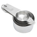 7Pcs Household DIY Measuring Cup Kit Stainless Steel Cake Kitchen Baking Cooking Spoon.