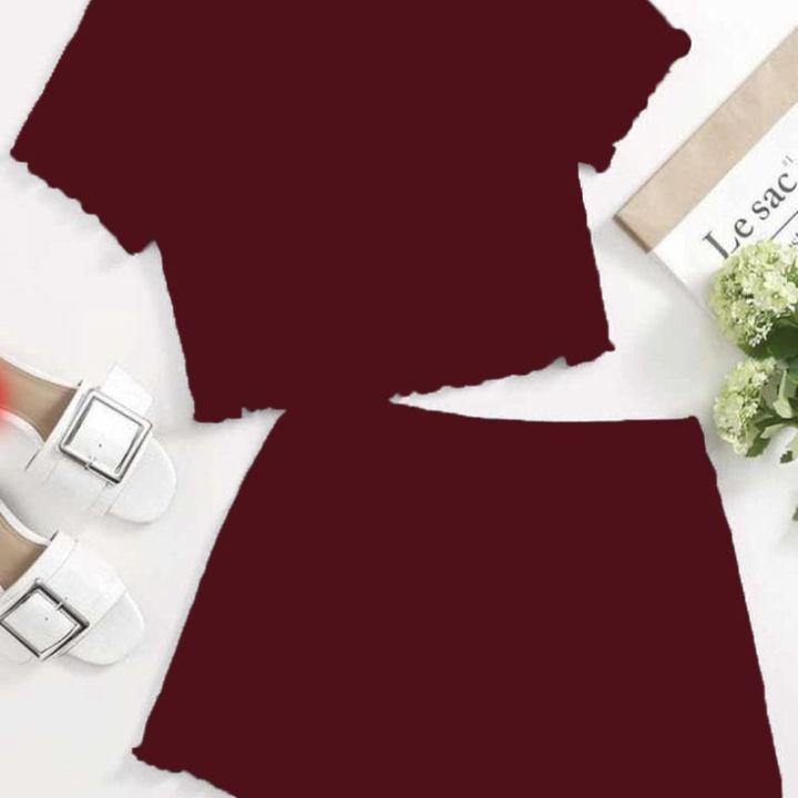 Cami%20Top%20bottom%20/T-shirt%20Set%20Lettuce%20fashionable%20design%20-%20Image%207