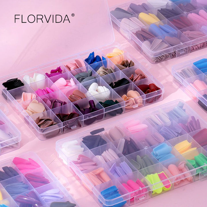 480pcs/Box Nails Press On Short Length Reusable Tips With Design Matte Square Long Sharp Full Kawaii False Tip Art Set