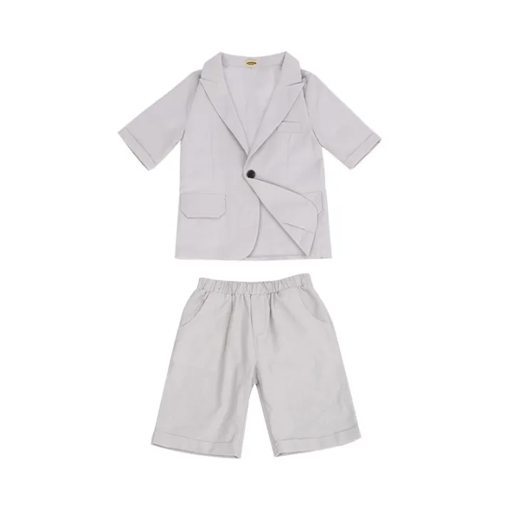 Boys%20Summer%20Short%20Sleeve%20Suit%20Jacket%20Shorts%20Formal%20Dress%20Kid%20Solid%20Color%20Blazer%20Wedding%20Clothes%20Set%20Child%20Tuxedo%20Toddler%20Costume%20-%20Image%205