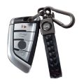 [NEW] black Boutique Soft Sheepskin Fashion Leather Metal Car Logo Keychain Key Fob for Volvo. 