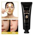 LAIKOU 2pcs 24K Gold Foil Snail Mask Deep Cleansing Remove Blackheads Hydrating Repairing Oil-Control Whitening Facial Treatment. 
