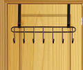 Multi-Alloy Steel Functional Steel Over The Door Hook Hanger Organizer | Wall Hook Rack | for Hanging Clothes | Door Storage Coat Hooks Behind The Door Organizer (Black).