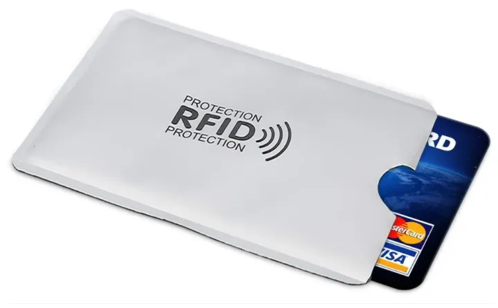 RFID%20Blocking%20Sleeves%20NFC%20Anti%20Scan%20ID%20Credit%20Card%20Holder%20Case,%20Silver%20-%20Image%209