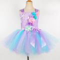 Princess Mermaid Dress for Girls LED Light Up Ocean Themed Birthday Party Tutu Dress Clothes Halloween Costume for Kids Vestidos.