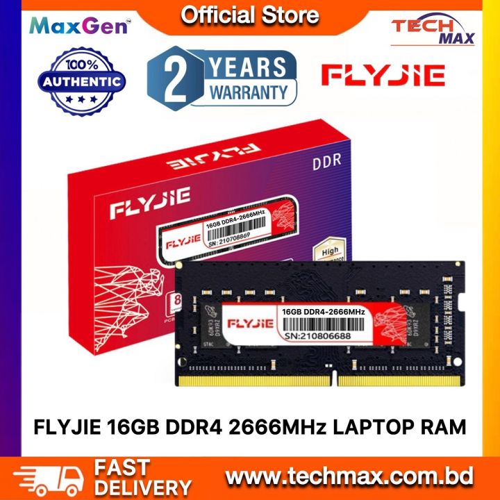 FLYJIE 16GB DDR4 2666Mhz PC4-21300 CL19 1.2V 260Pin SO-DIMM Laptop Notebook Ram Memory