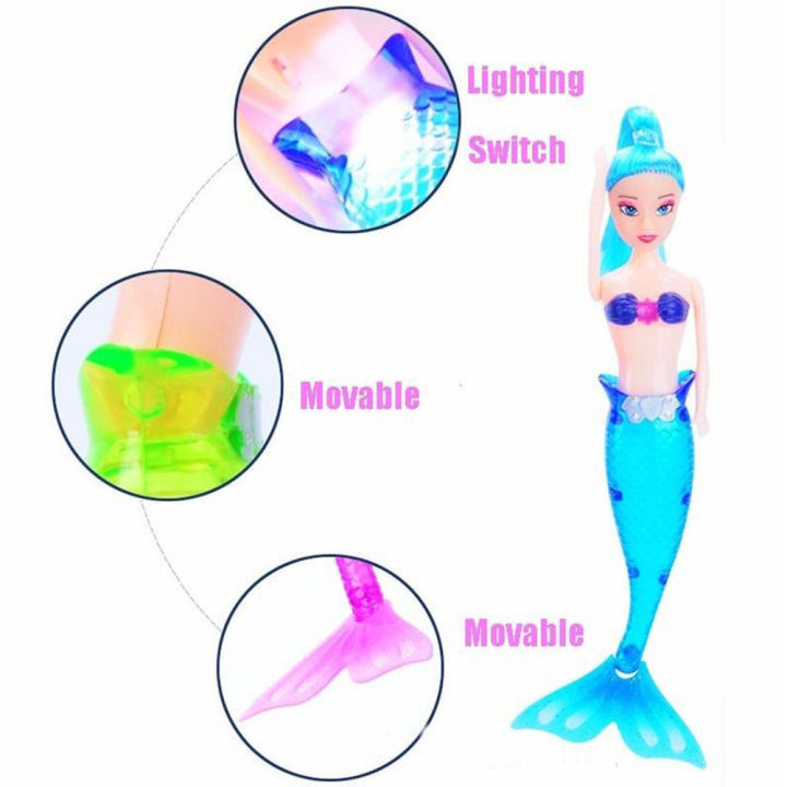 Flash%20LED%20light%20swimming%20mermaid%20princess%20doll%20kids%20girl%20play%20house%20toy%20gift%20-%20Image%204