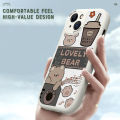 YYDS for Redmi Note 10 / Note 10S Back Cover Cute Bear Leather Case Soft Thin Drop Resistant Phone Case. 
