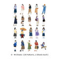 RHS Online 40PCS The Rest of My Life Series Washi Stickers Cartoon Character Album Diary Journal Decorative Scrapbooking DIY Sticker. 