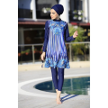 Women Muslim Swimwears Long Sleeves Sport swimming Togs Printed Stretch Full Cover Hijab 4pcs lslamic Burkinis Wear Bathing Suit. 