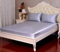 Sumptuous Slumber: 3-Piece Silk Fitted Sheet & Pillowcases for Cozy Nights. 