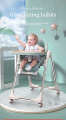 Baby High Chair Baby Plastic Dining Table High Chair Baby Feeding Chair With Wheel. 