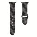 （COD Available)Carbon Fiber Silicone Strap For Apple Watch Ultra 49mm / Series 8y7 45mm / SE 2y6ySEy5y4 44mm / 3y2y1 42mm. 