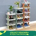 5 Layers-New multi-functional household foldable shoe cabinet, home balcony foldable storage unit. 