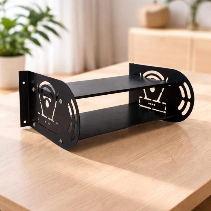 New Updated Double Layer Router Stand – Wall Mounted 100% Metal WiFi ...