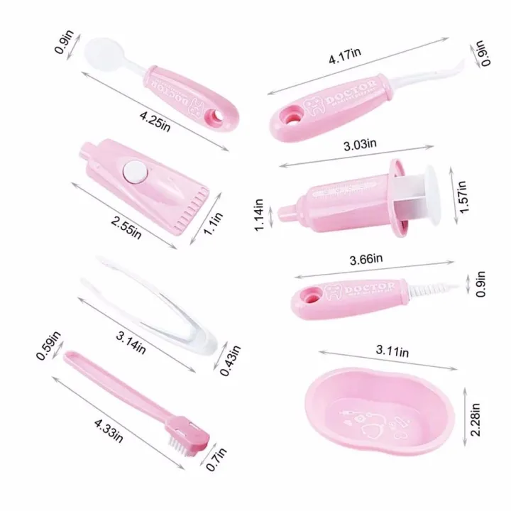 CUBBY%209Pcs%20Children%20Kids%20Brush%20Their%20Teeth%20To%20Be%20A%20Doctor%20Toy%20Simulation%20Learing%20Toys%20Squeeze%20Toy%20Learing%20Toys%20Kids%20Pretend%20Play%20Dentist%20Doctor%20Toy%20Check%20Teeth%20Model%20Set%20-%20Image%204