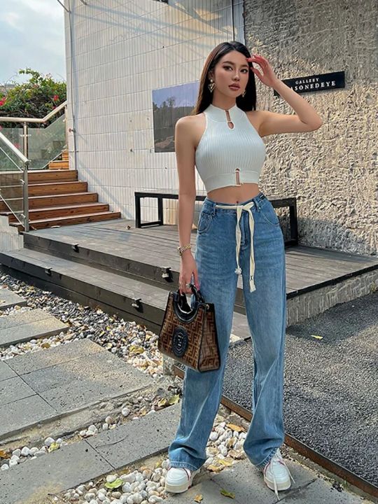 ABRIN%20Women%20Sleeveless%20Halter%20Off%20Shoulder%20Tops%20Crop%20Tops%20Tank%20Tops%20Chic%20Y2K%20Tops%20Elastic%20Solid%20Tank%20Tops%20For%20Women%20Summer%20-%20Image%206