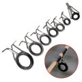 14Pcs/Set Fishing Rod Guides Tip Fish 5-18Mm Dia Pole Repair Kit Line Rings Eyes Set.