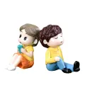 Cute Romantic Couple Decor Doll Home Office Desktop Miniature Landscape Ornament. 
