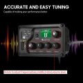 JOYO EQ-MP3 3-Band EQ Equalizer System Acoustic Guitar Preamp EQ Equalizer Piezo Pickup LCD Tuner Amplifier - black.