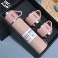 500ml Stainless Steel Vacuum Flask 3 Cup Set | Insulated Hot & Cold Water Bottle | Travel & Home Use | MNK SHOP. 