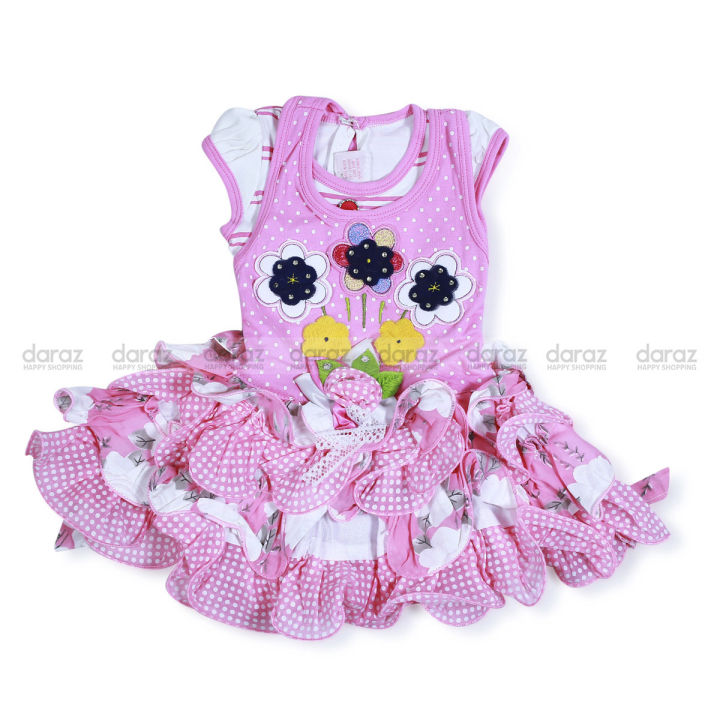 Cotton Baby Frock for 2pcs