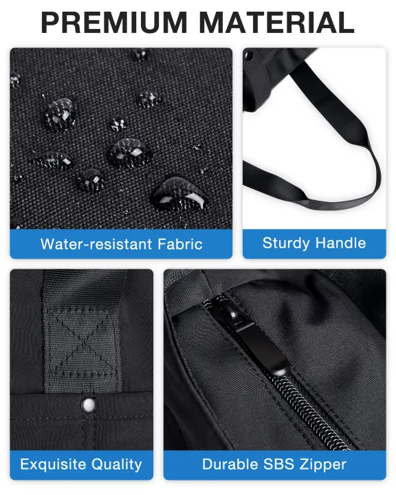 BAGSMART%20Folding%20Travel%20Bags%2020L%20Waterproof%20Tote%20Bag%20With%20Zipper%20Multifunctional%20Shoulder%20Bag%20Handbag%20for%20Travel%20Work%20School%20-%20Image%204