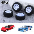 4Pcs Rubber Tire Car Wheels Tire Skin Wheels 30MM DIY Racing Toys Car Model Modified Parts(Aperture 2mm).