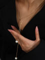 Korean Elegant Pearl Necklace Women's Fashion Jewelry Accessory.