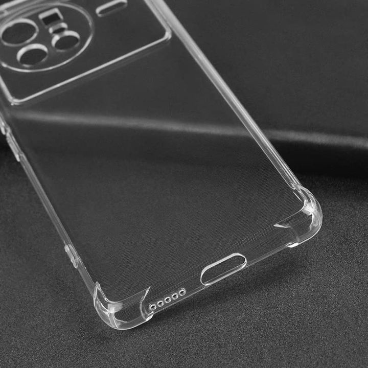 Transparent Soft Back Cover for Vivo X80 Clear Flexible TPU Phone Case for Daily Protection