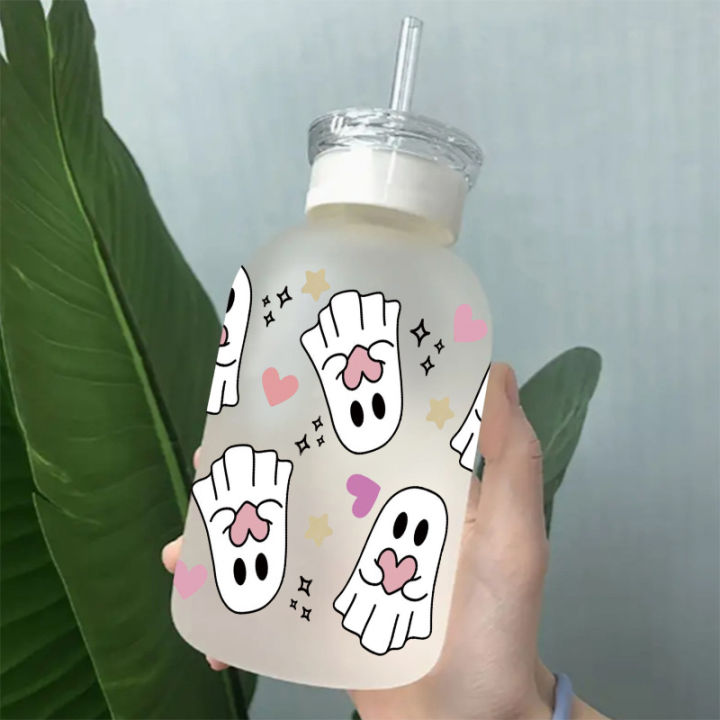 Halloween Design 3D UV DTF Transfers Wrap Waterproof Sticker 16oz Cup Wraps Pumpkin Printed Sticker For DIY Glass Bottles Coffee