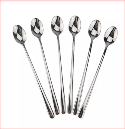 6%20Pcs%20Stainless%20steel%20Long%20Pickle/Tea%20Spoon%20-%20Image%202