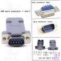 Db9 Db-9 Male Rs232 9 Pin Serial Port Connector Jack Adapters With Shell Punching Needle Male Jack Computer Cable Connector Electrical Circuitry & Parts - Solar Panel. 