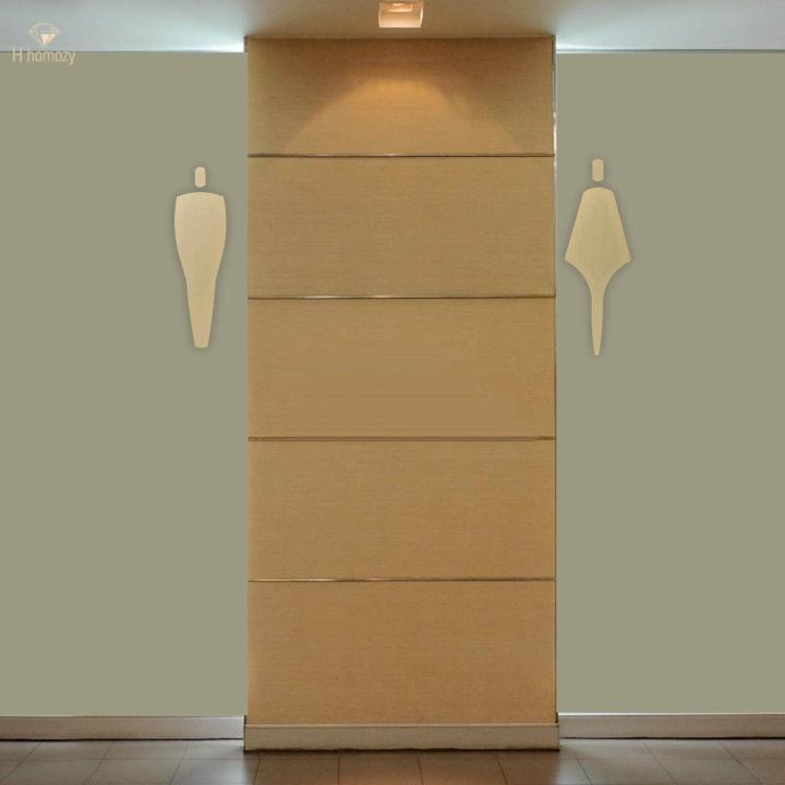 Men and Women Restroom Signage Universal Toilet Signboard Identification Sign Toilet Sign Sturdy for Public Place Mall Shop Washroom Offices