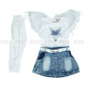 Baby Girl Jeans/Denim Frock Set With Cotton dress (1-3) Years. 