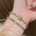 Simple High-end Luxury Titanium Steel Bracelet With Diamonds For Women Jewelry NOVO. 