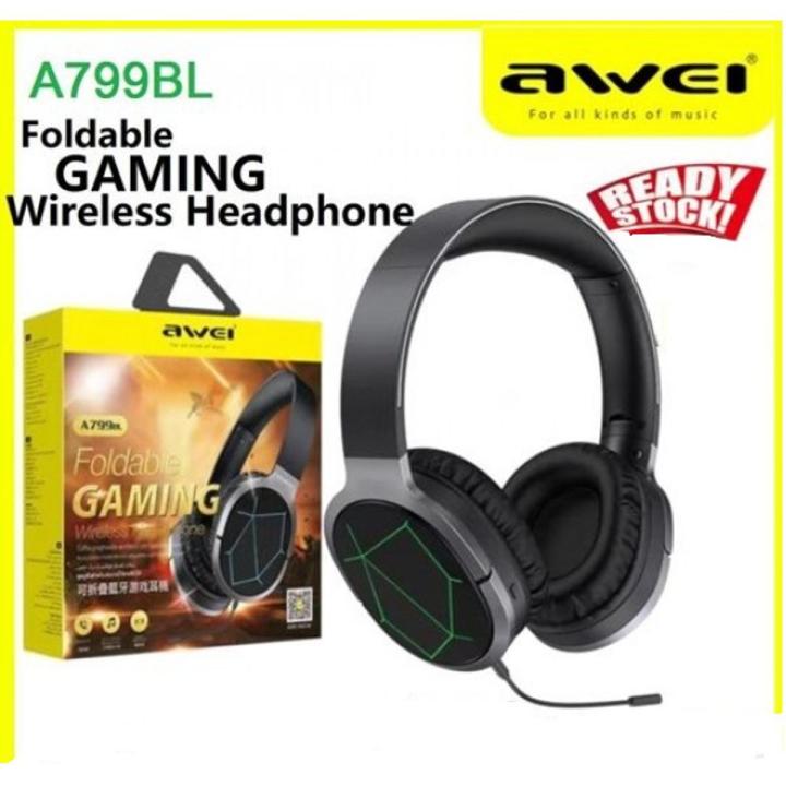 AWEI A799BL PUBG Call of Duty Mobile Free Fire Mobile Legend Foldable Gaming Wireless Headphone Over-Ear Gaming Headset