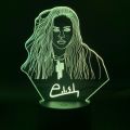 【Cathery Baby Store】3D Illusion Led Night Light Billie Eilish Figure Bedroom Decor Desk 2019 Fans Gift Nightlight Celebrity. 