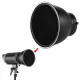 Andoer 7” Standard Reflector Diffuser Lamp Shade Dish w/ 60° Honeycomb Grid for Bowens Mount Studio Strobe Flash Light Speedlite. 