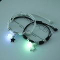 2PC/Set Fashion Luminous Cat Heart Couple Bracelet Women Men Lovers Adjustable Rope Matching Friend Party Jewelry Wrist Gift Hot Sales. 