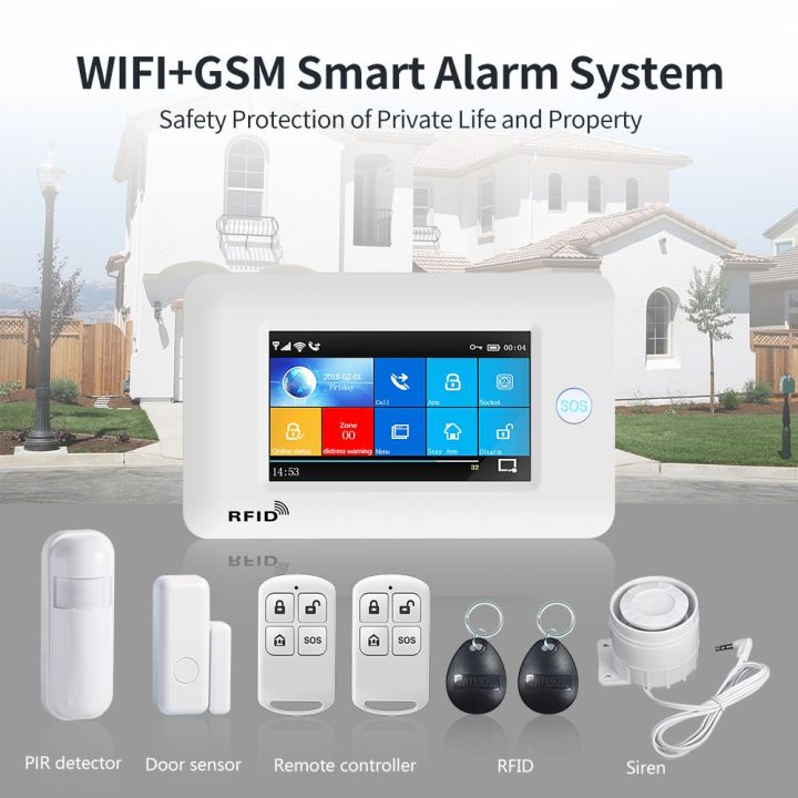 YUPA%20Burglar%20Home%20Security%20Alarm%20System%204.3%20Inch%20Touch%20Panel%20WIFI%20GSM%20Wireless%20With%20Motion%20Sensor%20TUYA%20App%20Compatible%20With%20Alexa%20-%20Image%205