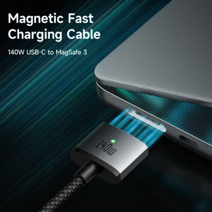 Mcdodo%20140W%20Magnetic%20PD%20USB-C%20to%20MagSaf*%203%20Fast%20Charge%20Cable%20For%20Macbook%20Pro%20Air%2013%2014%2016%20M1%20M2%20Dual%20LED%20Indicators%20Charger%20Cord%20-%20Image%202